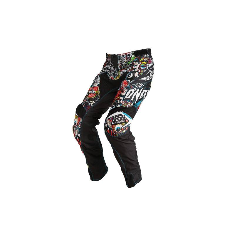 O'NEAL | Motocross-Hose | Enduro Motorrad | strapazierfähige Denierstoffe, mit großer Bewegungsfreiheit, Athletische Passform | Pants Mayhem Crank | Erwachsene | Schwarz Multi | Größe 28 von O'NEAL