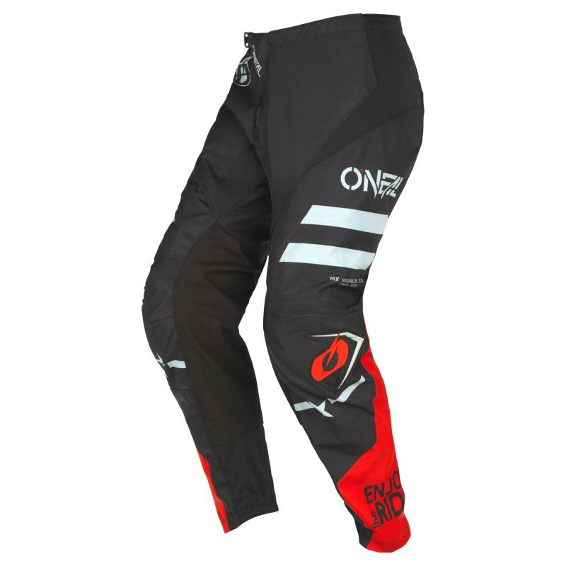 O'NEAL | Motocross-Hose | Kinder | MX Mountainbike | Passform für Maximale Bewegungsfreiheit, Leichtes, Atmungsaktives & langlebiges Design | Element Youth Pants Squadron V.22 | Schwarz Grau | 18 von O'NEAL