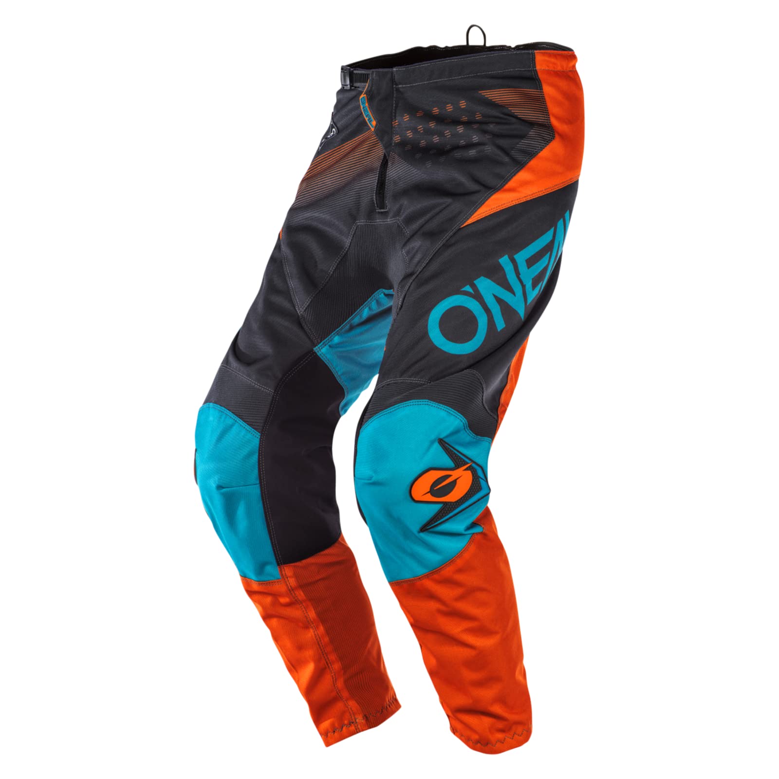 O'NEAL | Motocross-Hose | MTB Enduro MX | Bequeme lockere Passform für maximale Bewegungsfreiheit, Bündchenlose Hosenbeine | Element Pants Factor | Erwachsene | Grau Orange Blau | Größe 32/48 von O'NEAL