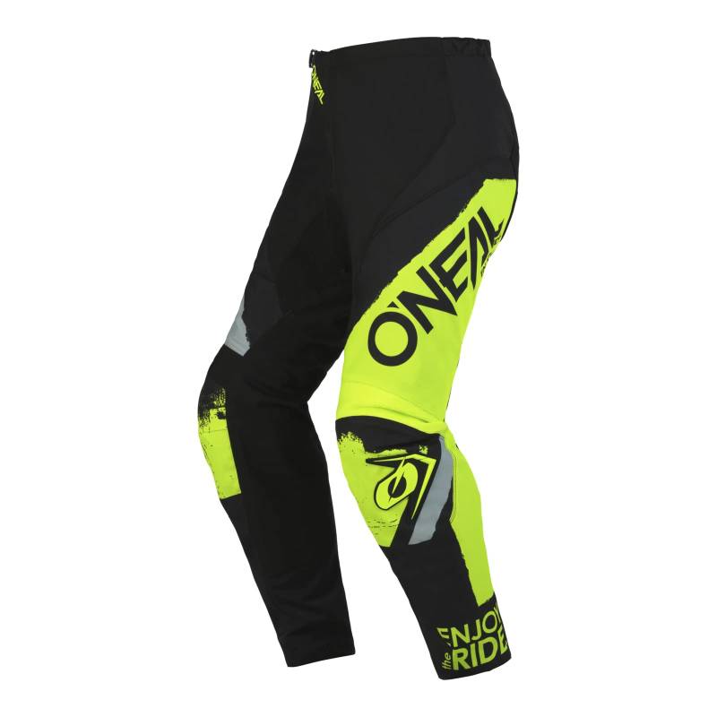 O'NEAL | Motocross-Hose | MTB Enduro MX | Bequeme lockere Passform für maximale Bewegungsfreiheit, Bündchenlose Hosenbeine | Element Pants Shocker V.23 | Erwachsene | Schwarz Neon-Gelb | Größe 28/44 von O'NEAL