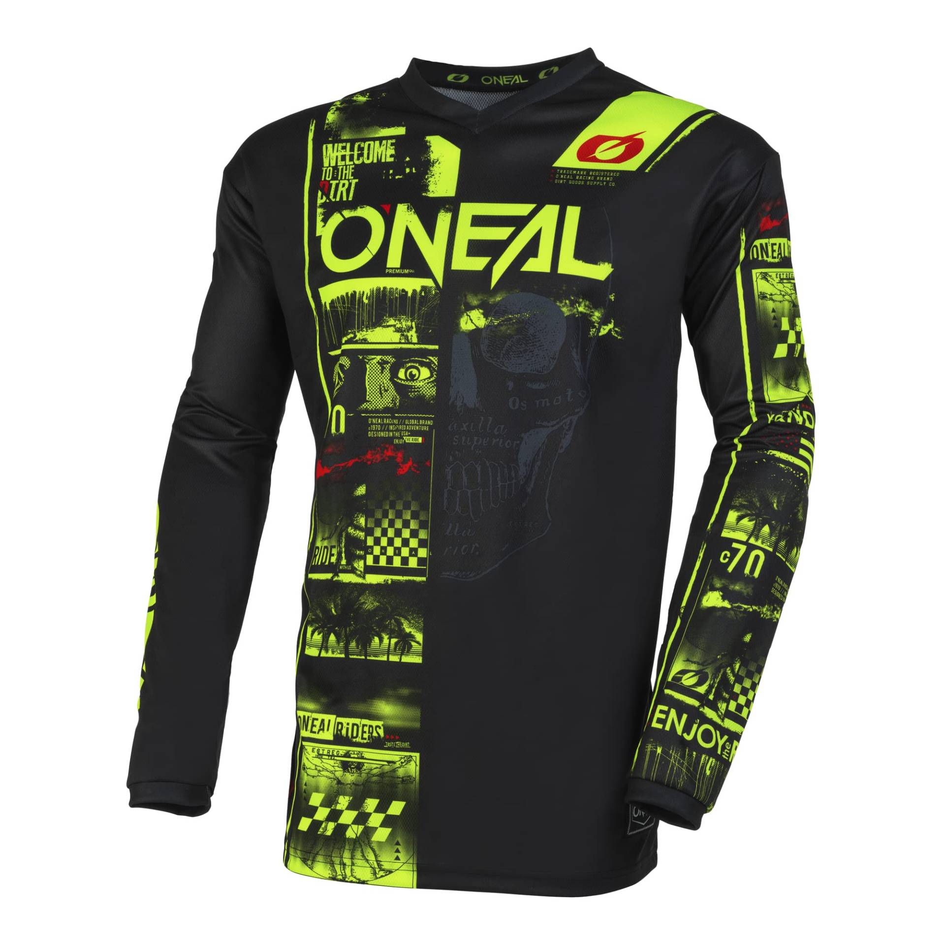 O'NEAL | Motocross-Shirt Langarm | MX MTB Mountainbike | Passform für Maximale Bewegungsfreiheit, Eingenähter Ellbogenschutz | Element Jersey Attack V.23 | Erwachsene | Schwarz Neon-Gelb | Größe XL O'NEAL | Motocross-Shirt Langarm | MX MTB Mountainbike | Passform für Maximale Bewegungsfreiheit, Eingenähter Ellbogenschutz | Element Jersey Attack V.23 | Erwachsene | Schwarz Neon-Gelb | Größe XL von O'NEAL