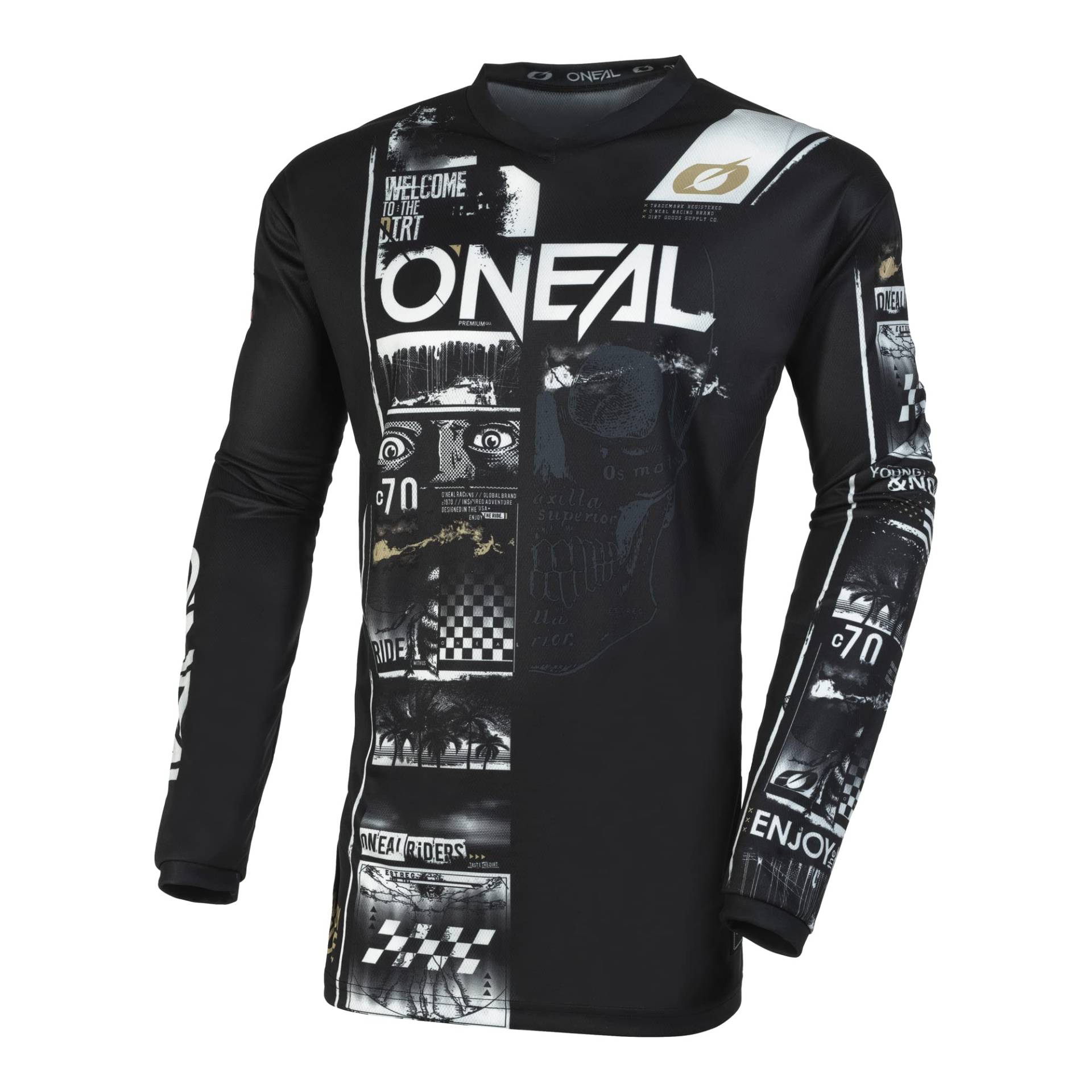 O'NEAL | Motocross-Shirt Langarm | MX MTB Mountainbike | Passform für Maximale Bewegungsfreiheit, Eingenähter Ellbogenschutz | Element Jersey Attack V.23 | Erwachsene | Schwarz Weiß | Größe XL O'NEAL | Motocross-Shirt Langarm | MX MTB Mountainbike | Passform für Maximale Bewegungsfreiheit, Eingenähter Ellbogenschutz | Element Jersey Attack V.23 | Erwachsene | Schwarz Weiß | Größe XL von O'NEAL