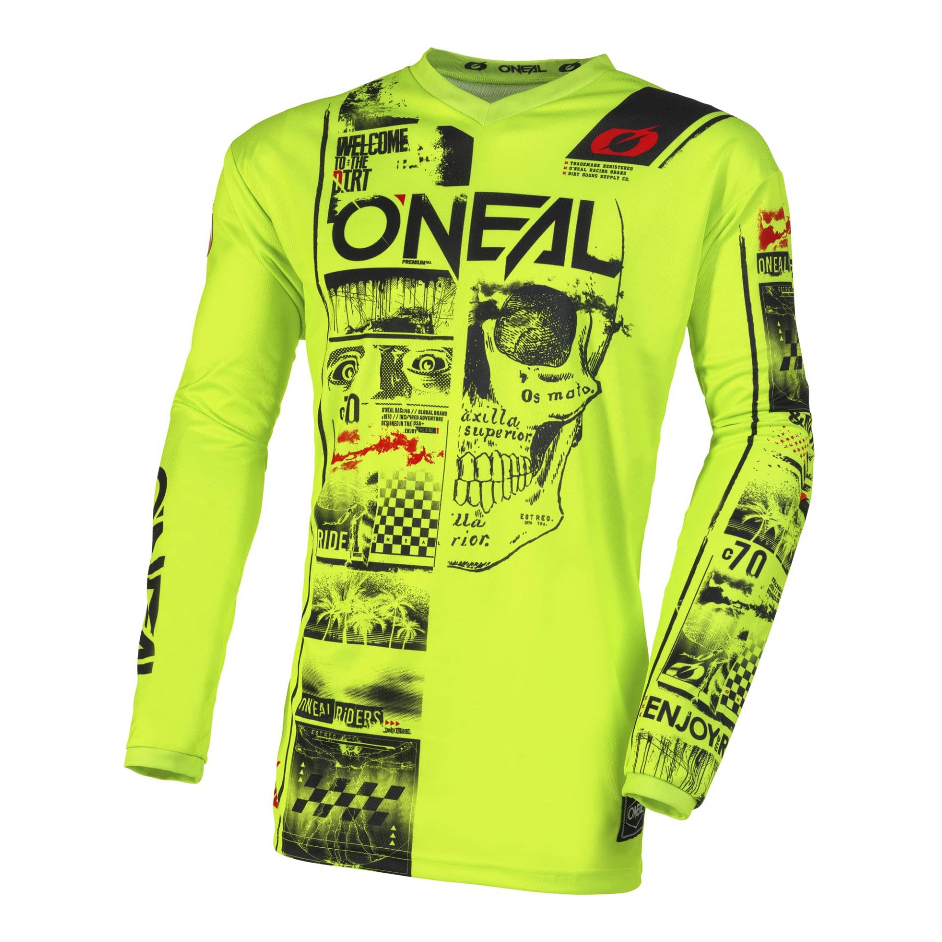 O'NEAL | Motocross-Shirt Langarm | MX MTB Mountainbike | Passform für Maximale Bewegungsfreiheit, Eingenähter Ellbogenschutz | Element Youth Jersey Attack V.23 | Kinder | Neon-Gelb Schwarz | Größe XL O'NEAL | Motocross-Shirt Langarm | MX MTB Mountainbike | Passform für Maximale Bewegungsfreiheit, Eingenähter Ellbogenschutz | Element Youth Jersey Attack V.23 | Kinder | Neon-Gelb Schwarz | Größe XL von O'NEAL