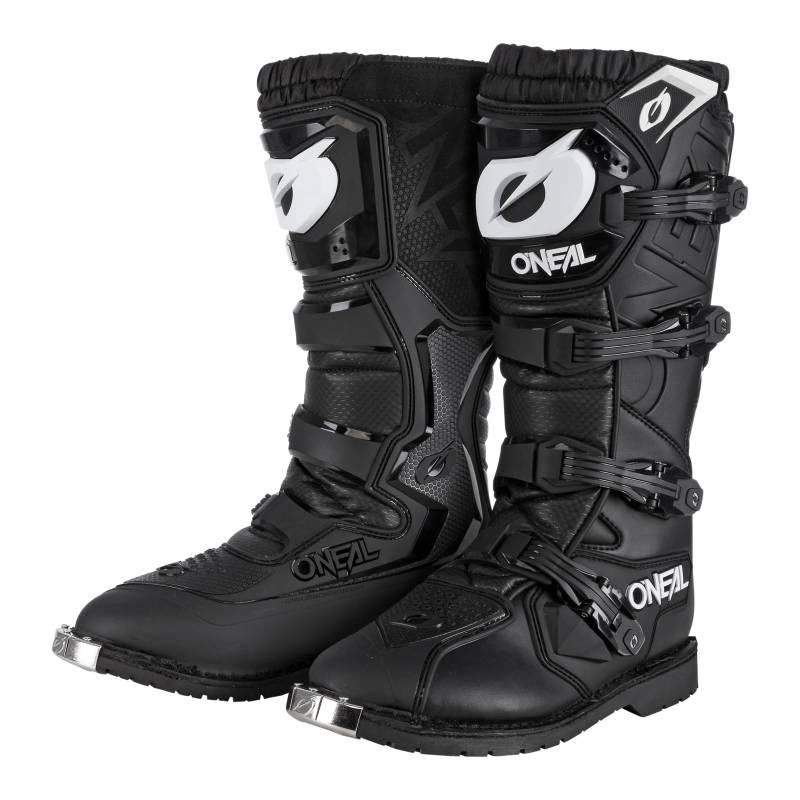 O'NEAL | Motocross-Stiefel | Enduro Motorrad | Komfort durch Air-Mesh-Innenleben, vier Verschlussschnallen, hochwertiges Synthetik-Material | Boots Rider Pro | Erwachsene | Schwarz | Größe 40 von O'NEAL