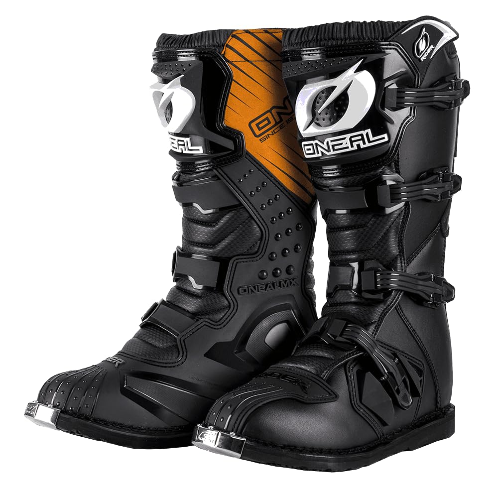 O'NEAL | Motocross-Stiefel | MX Enduro | Sohlenschutz aus Metall, Bequemes Air-Mashgewebe, leicht verstellbare Verschlussschnallen | Rider Boot EU | Erwachsene | Schwarz | Größe 46/12 von O'NEAL