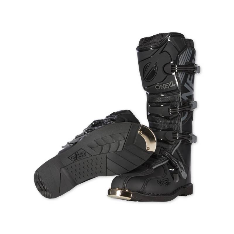 O'NEAL Motocross Stiefel TRIBUTE Boot I MX Enduro I Stabile Motorradschuhe Herren & Damen mit Sohlenschutz I Motorradstiefel ergonomisch I Schwarz I Größe 46/12 von O'NEAL