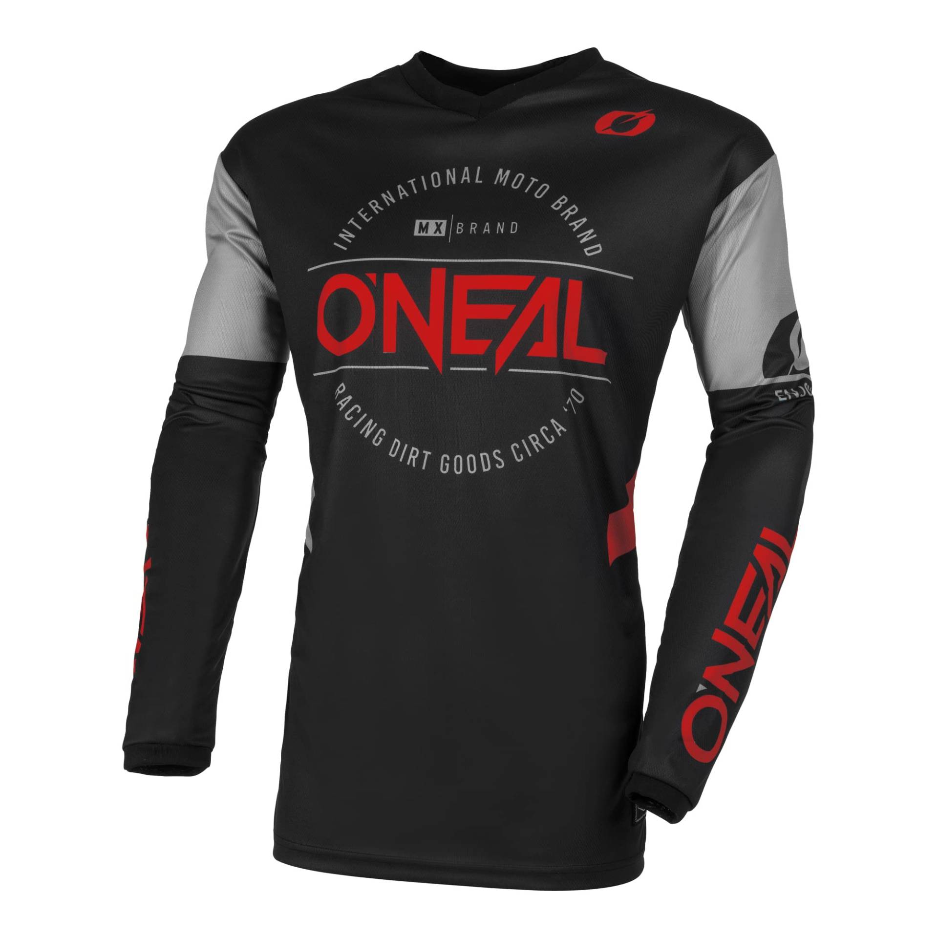 O'NEAL | Motocross-Trikot | Enduro MX | Atmungsaktives Material, gepolsterter Ellenbogenschutz, Passform für maximale Bewegungsfreiheit | Element Jersey Brand V.23 | Erwachsene | Schwarz Rot | L O'NEAL | Motocross-Trikot | Enduro MX | Atmungsaktives Material, gepolsterter Ellenbogenschutz, Passform für maximale Bewegungsfreiheit | Element Jersey Brand V.23 | Erwachsene | Schwarz Rot | L von O'NEAL