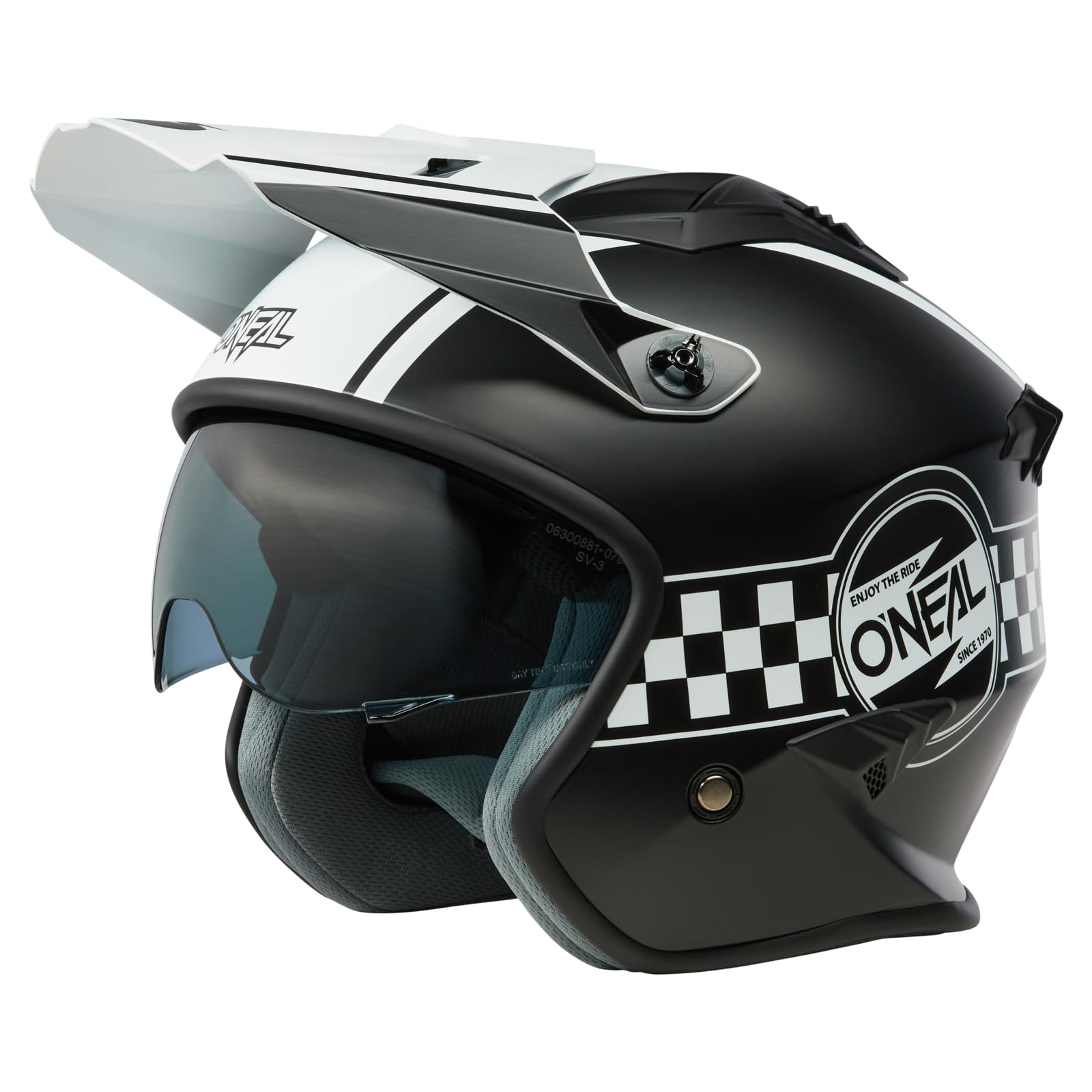 O'NEAL | Motorradhelm | Enduro Adventure Street |ABS-Schale, integrierte Sonnenblende | Volt Helmet Cleft V.24 | Erwachsene | Schwarz Weiß | Größe S O'NEAL | Motorradhelm | Enduro Adventure Street |ABS-Schale, integrierte Sonnenblende | Volt Helmet Cleft V.24 | Erwachsene | Schwarz Weiß | Größe S von O'NEAL