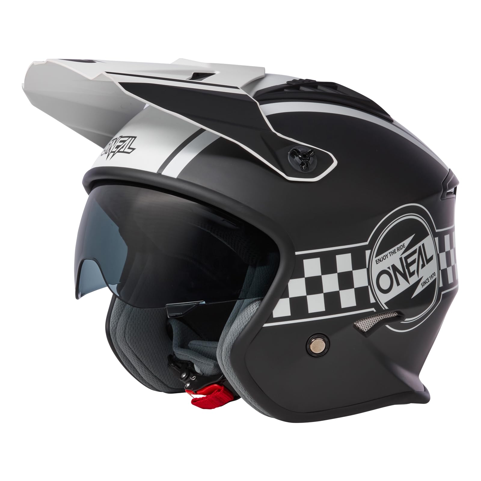 O'NEAL | Motorradhelm | Enduro Adventure Street |ABS-Schale, integrierte Sonnenblende | Volt Helmet Cleft V.24 | Erwachsene | Schwarz Weiß | Größe XL von O'NEAL