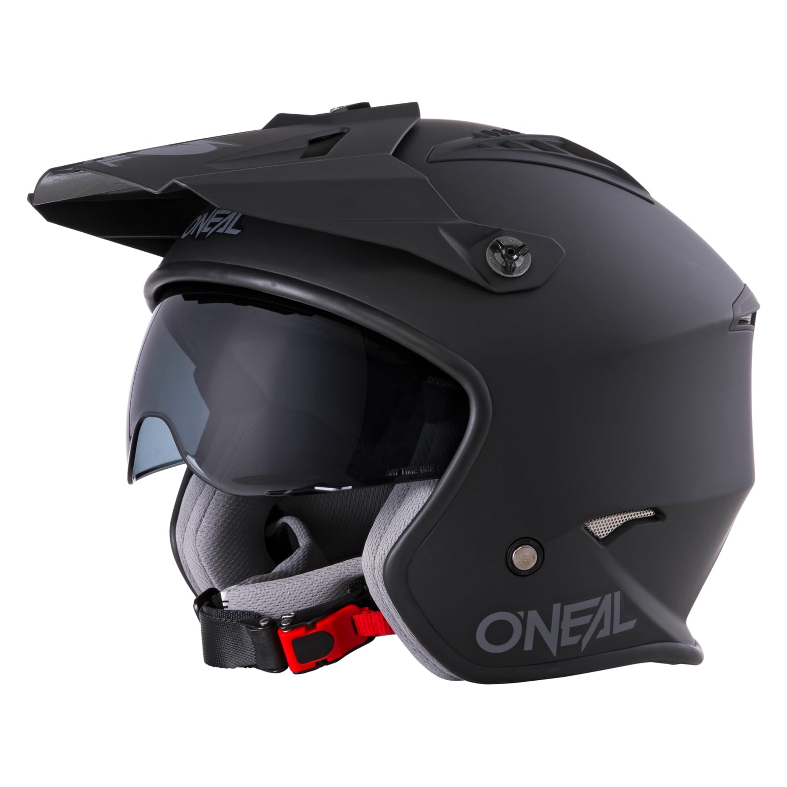 O'NEAL | Motorradhelm | Enduro Adventure Street | ABS-Schale, integrierte Sonnenblende | Volt Helmet SOLID V.24 | Erwachsene | Schwarz | Größe M von O'NEAL