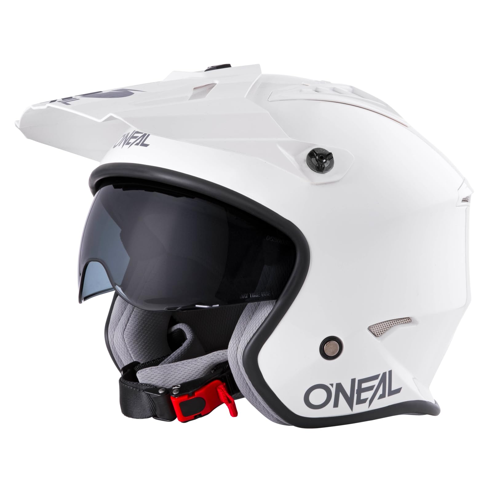 O'NEAL | Motorradhelm | Enduro Adventure Street | ABS-Schale, integrierte Sonnenblende | Volt Helmet SOLID V.24 | Erwachsene | Weiß | Größe M von O'NEAL