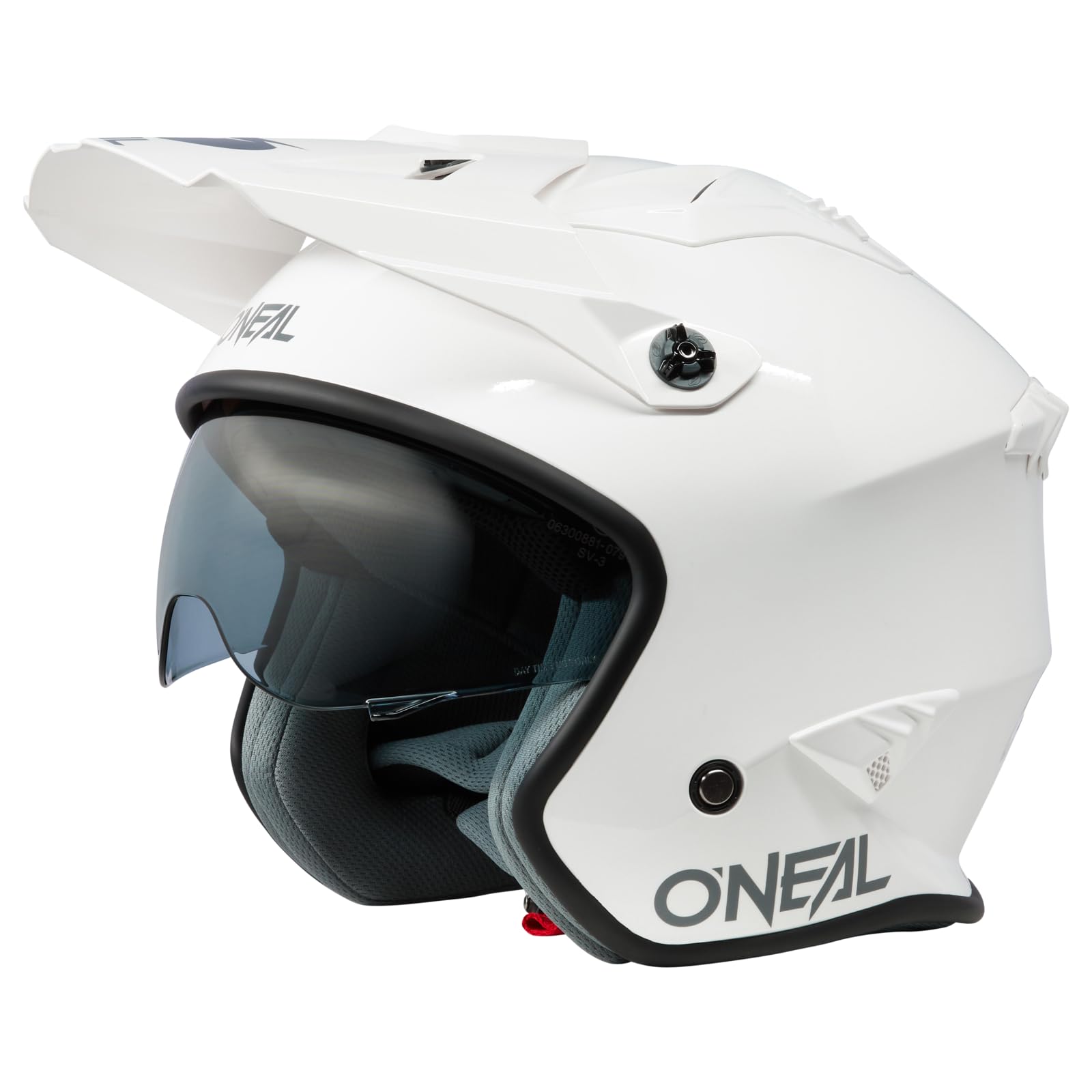 O'NEAL | Motorradhelm | Enduro Adventure Street | ABS-Schale, integrierte Sonnenblende | Volt Helmet SOLID V.24 | Erwachsene | Weiß | Größe M von O'NEAL