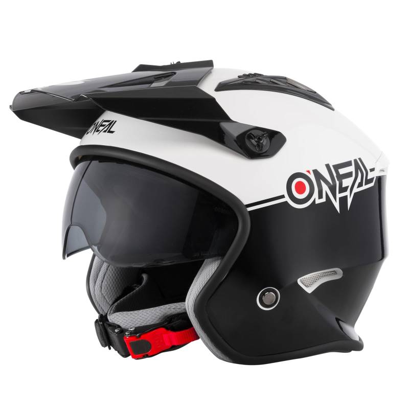 O'NEAL | Motorradhelm | Enduro Adventure Street |ABS-Schale, integrierte Sonnenblende | Volt Helmet Cleft | Erwachsene | Schwarz Weiß | Größe XS von O'NEAL