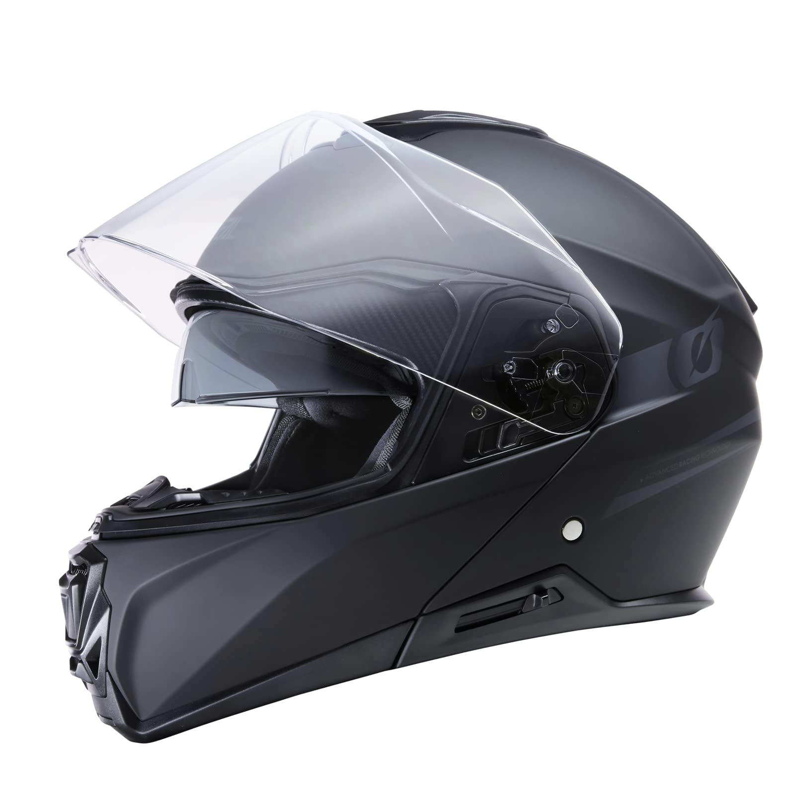 O'NEAL | Motorradhelm | Enduro Touring Adventure Street | Guter Fit, Pinlock und Bluetooth fähig, integrierte Sonnenblende | M-SRS Helmet Solid V.22 | Erwachsene | Schwarz | Größe L von O'NEAL