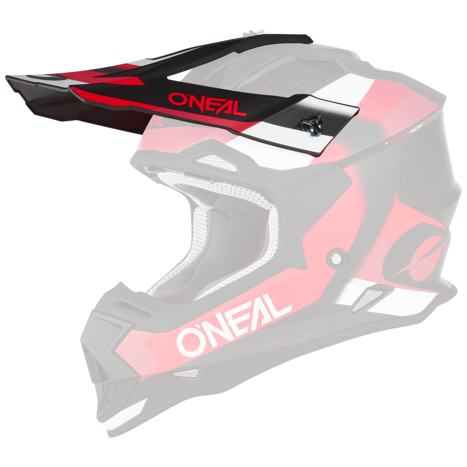 O'NEAL | Motorradhelm-Ersatzteile | Enduro Motocross | Ersatzschirm für den 2SRS Helmet SPYDE V.23 | Spare Visor 2SRS Helmet SPYDE V.23 | Schwarz Rot Weiß | One Size von O'NEAL