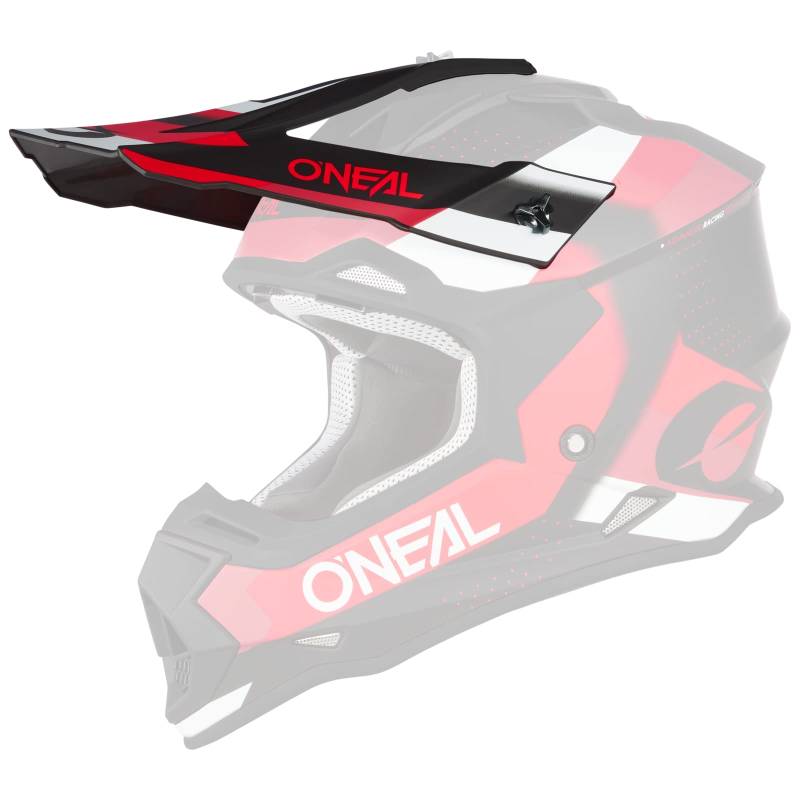 O'NEAL | Motorradhelm-Ersatzteile | Enduro Motocross | Ersatzschirm für den 2SRS Helmet SPYDE V.23 | Spare Visor 2SRS Helmet SPYDE V.23 | Schwarz Rot Weiß | One Size von O'NEAL