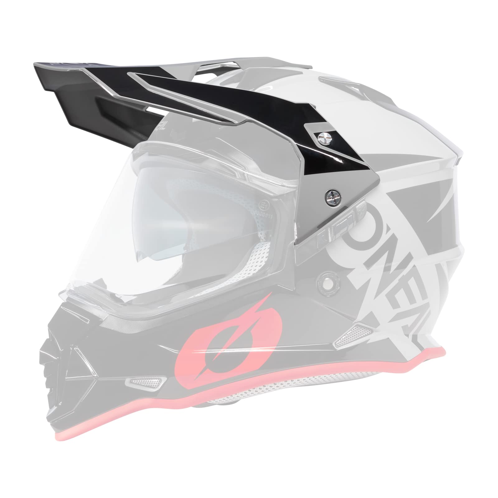O'NEAL | Motorradhelm-Ersatzteile | Enduro Motocross | Ersatzschirm für den Sierra Helmet R V.23 | Spare Visor Sierra Helmet R V.23 | Schwarz Rot | One Size von O'NEAL
