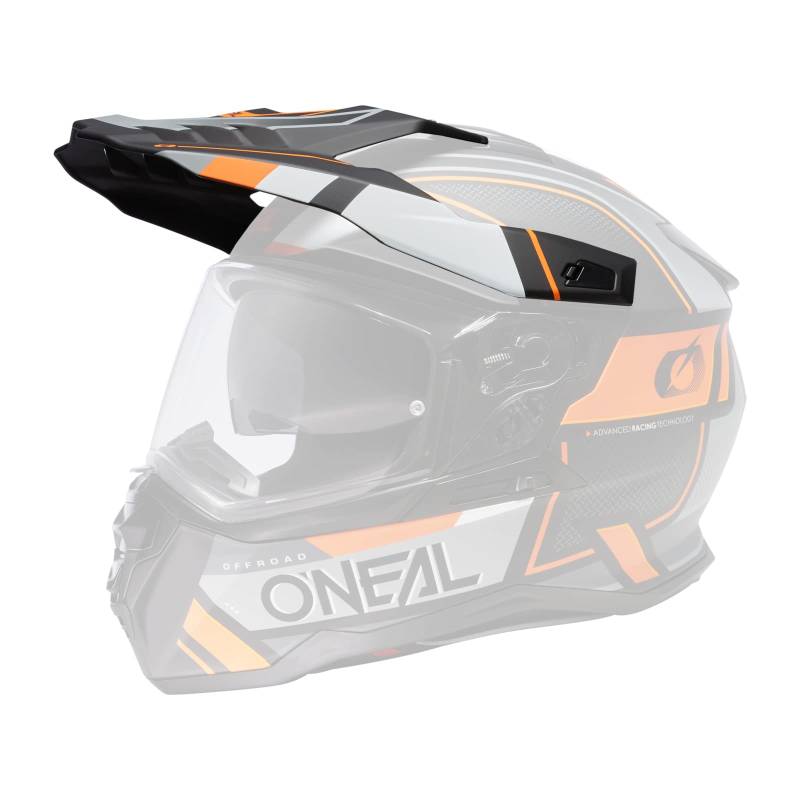 O'NEAL | Mountainbike-Ersatzteile | MTB Motocross | Ersatzschirm für den D-SRS Helmet Square V.23 | Spare Visor D-SRS Helmet Square V.23 | Schwarz Grau Orange | One Size von O'NEAL
