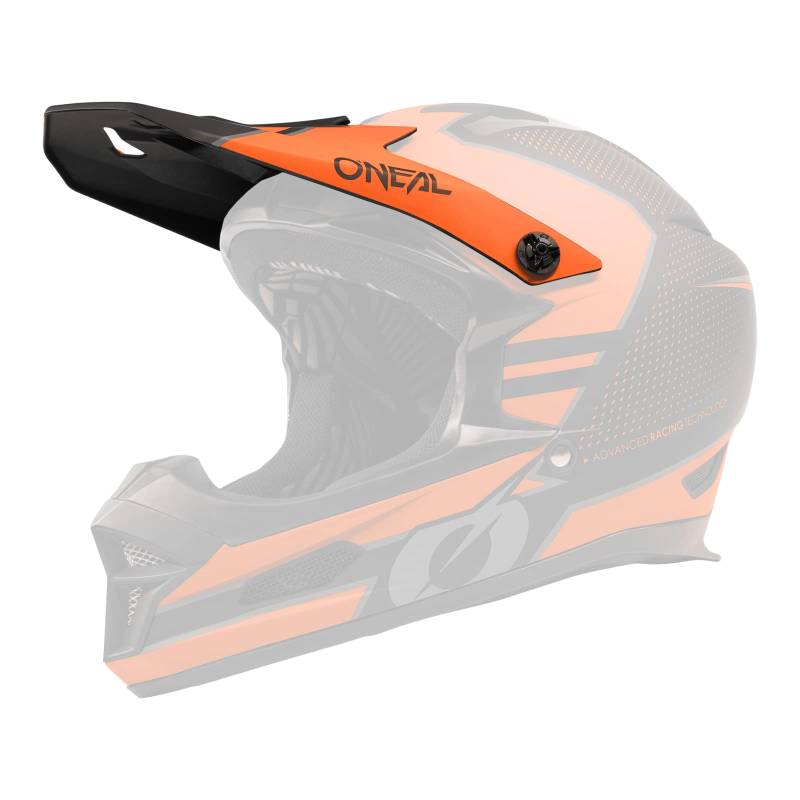 O'NEAL | Mountainbike-Ersatzteile | MTB Motocross | Ersatzschirm für den Fury Helmet Stage V.23 | Spare Visor Fury Helmet Stage V.23 | Orange Grau | One Size von O'NEAL