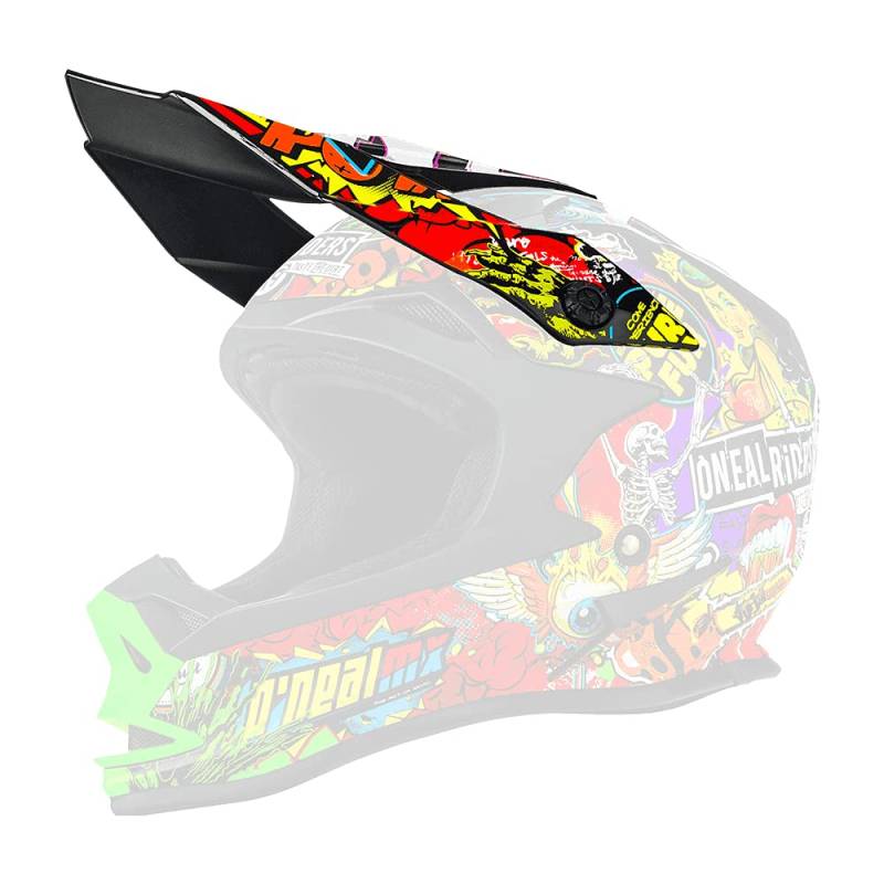 O'NEAL | Mountainbike-Helm-Ersatzteile | MTB Enduro Mountainbike | Ersatzschirm Helm Evo mit Schrauben | 7SRS Helmet EVO Crank | Multi | One Size von O'NEAL