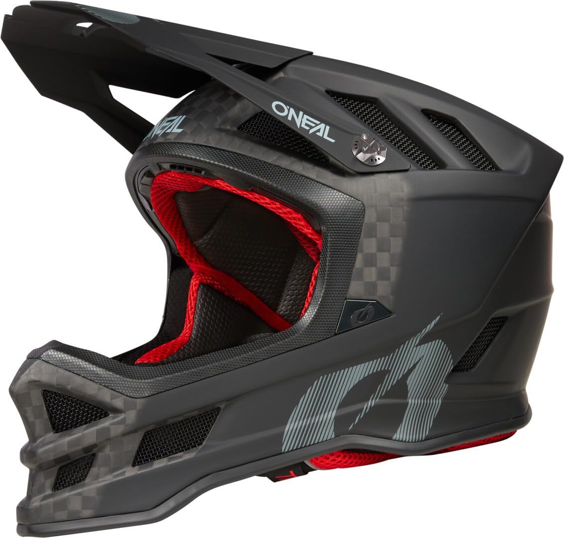O'NEAL | Mountainbike-Helm | MTB Downhill | Dri-Lex® Innenfutter, IPX® Aufprallabsorptionstechnologie, leichte Kohlefaserschale | BLADE Carbon IPX® Helmet V.22 | Erwachsene | Schwarz Carbon | Größe XL von O'NEAL