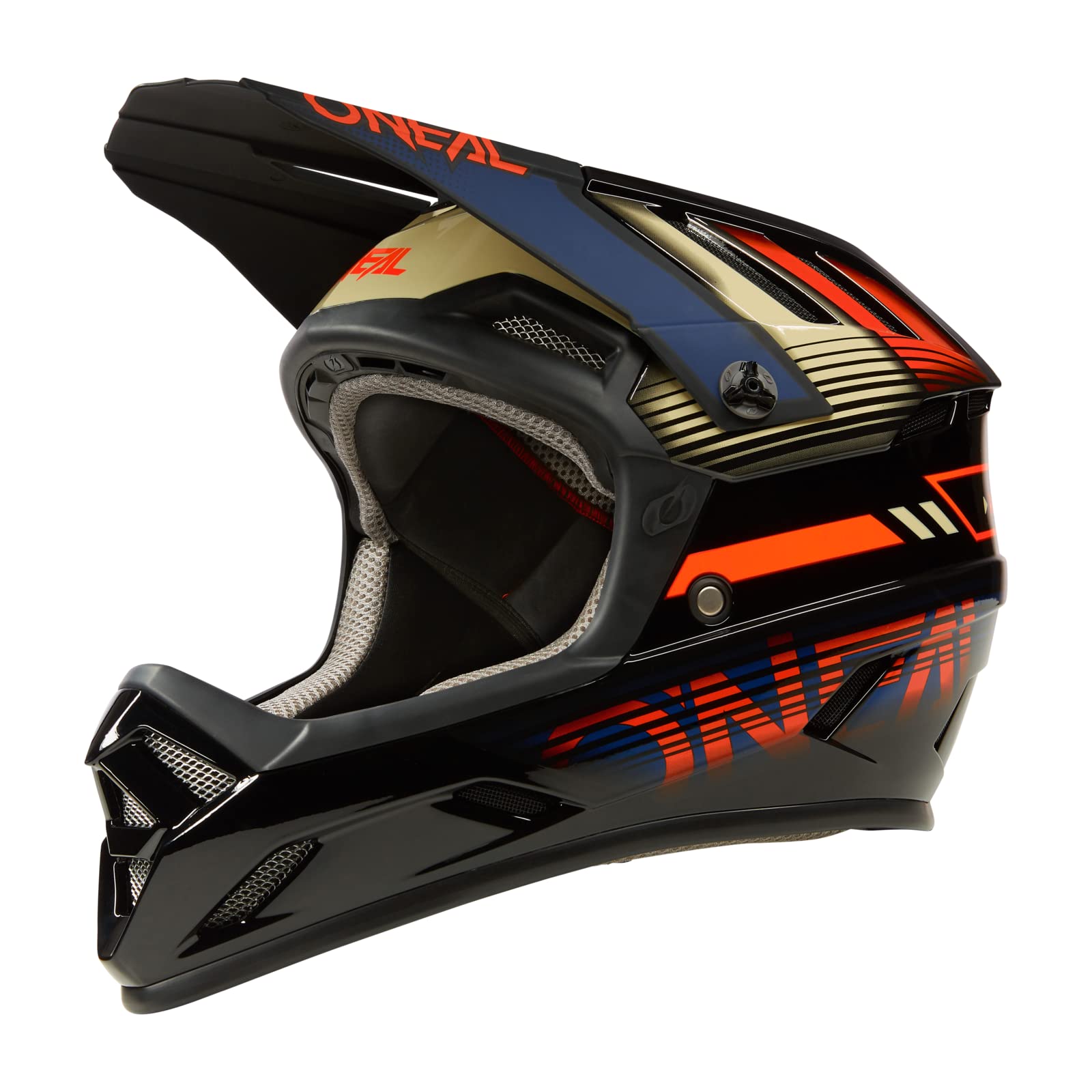 O'NEAL | Mountainbike-Helm | MTB Downhill | Nach Robustes ABS, Ventilationsöffnungen für Luftstrom & Kühlung, ABS Außenschale | Backflip Helmet Eclipse | Erwachsene | Orange Blau | Größe L von O'NEAL