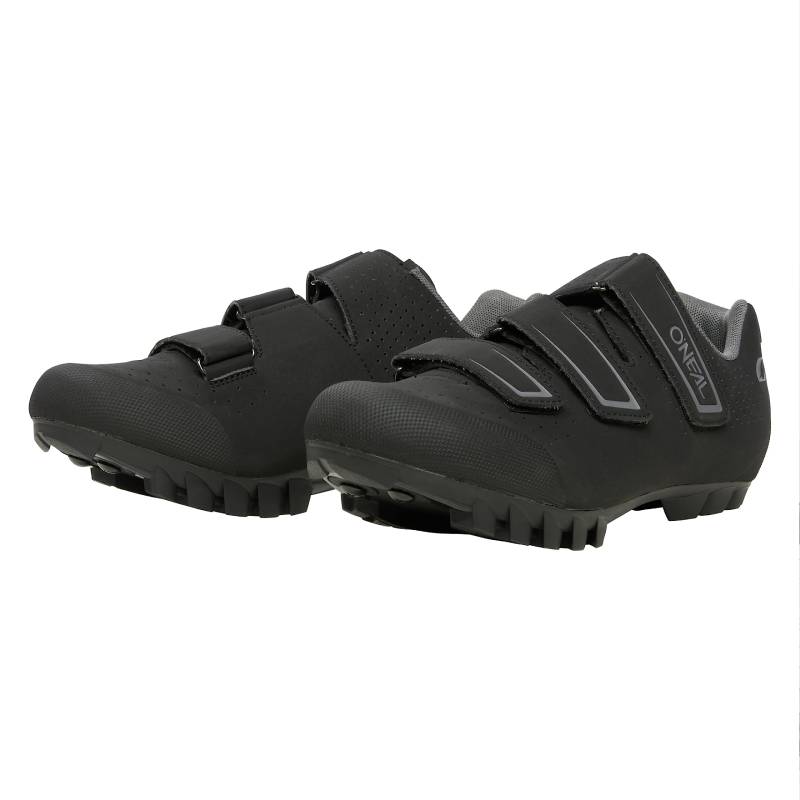 O'NEAL | Mountainbike-Schuhe | Cross-Country, Gravel MTB | Verstellbarer, sicherer Verschluss mit 3 Klettverschlussriemen | CROSS 2 SPD Shoe | Erwachsene | Schwarz Grau | Größe 41 von O'NEAL