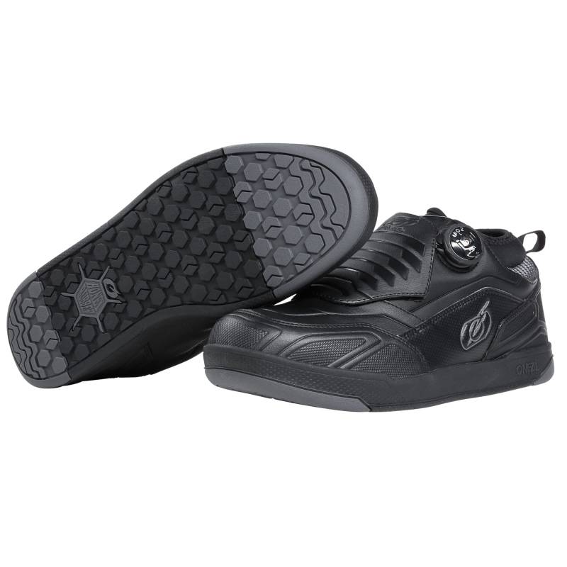 O'NEAL Mountainbike Schuhe Loam WP Flat Shoe I Atmungsaktiv & wasserdicht I MTB Downhill Freeride | Unisex MTB Schuhe Herren Damen mit guter Wärmeisolierung | Schwarz Grau | Größe 38 von O'NEAL