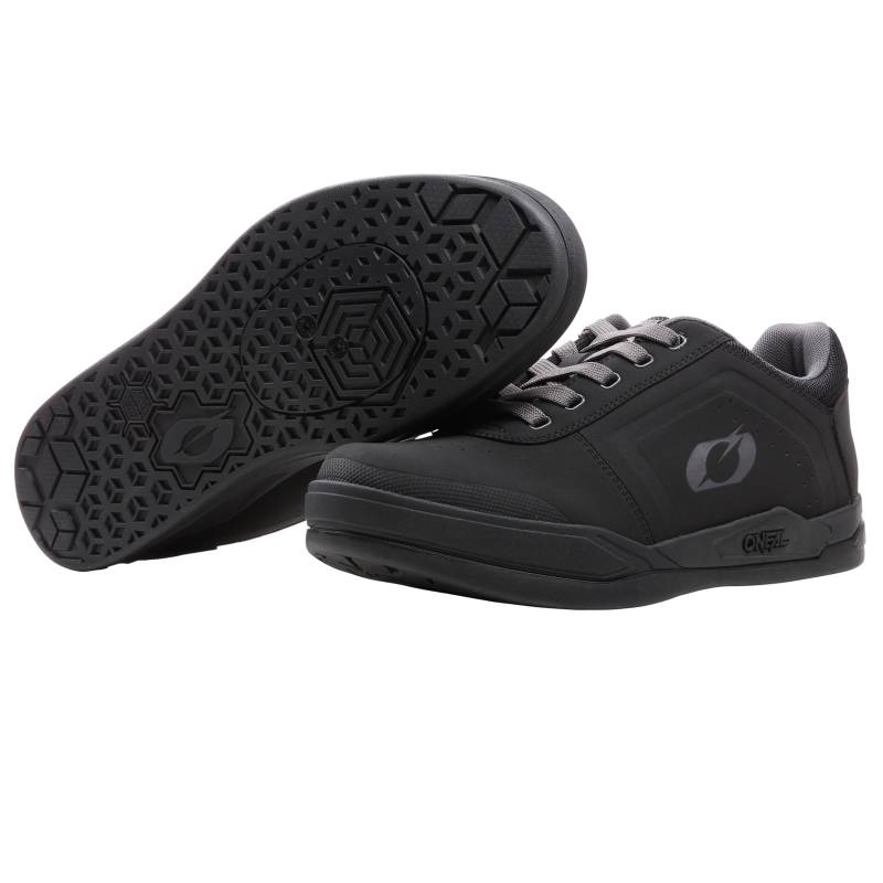 O'NEAL | Mountainbike-Schuhe | MTB Downhill Freeride | Vegan | SPD-Pedalplatten-kompatibel, Oberseite: haltbares und leichtes PU, atmungsaktiv | Pinned SPD V.22 Shoe | Erwachsene | Schwarz Grau | 43 von O'NEAL