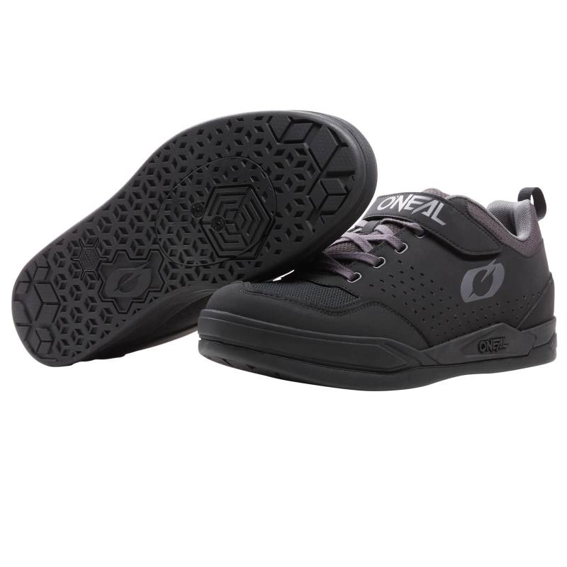 O'NEAL | Mountainbike-Schuhe | MTB Downhill Freeride | Vegan | SPD-Pedalplatten-kompatible Sohle, haltbares und leichtes PU, Belüftungsöffnungen | Flow SPD V.22 Shoe | Erwachsene | Schwarz Grau | 37 von O'NEAL