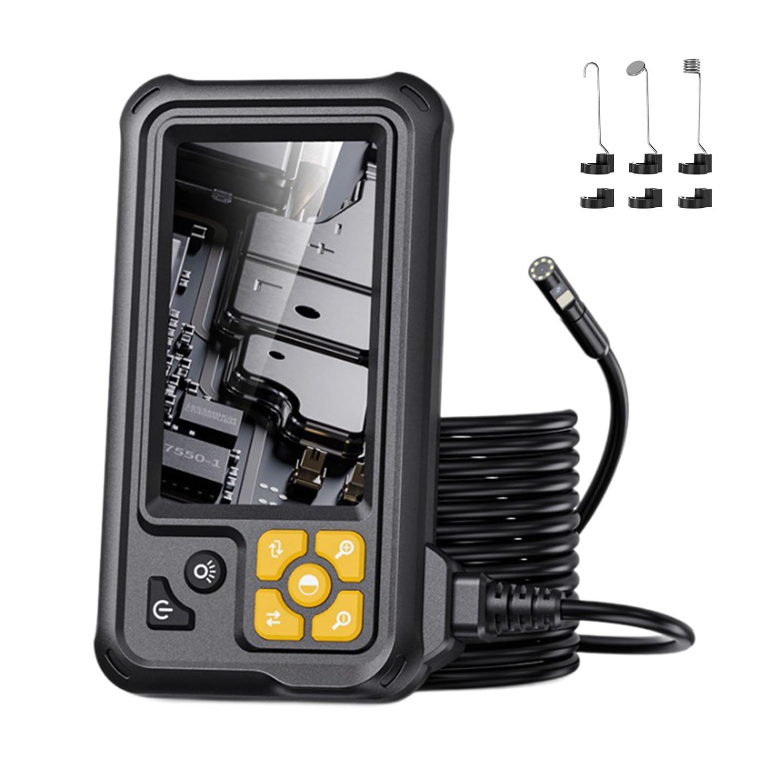 OAJABBGE Industrielle Endoskopinspektionskamera Doppellinsen Boorescope Scope Kamera Mit 4 3-Zoll Bildschirm 8 LEDs Typ C Wiederaufladbar OAJABBGE Industrielle Endoskopinspektionskamera Doppellinsen Boorescope Scope Kamera Mit 4 3-Zoll Bildschirm 8 LEDs Typ C Wiederaufladbar von OAJABBGE