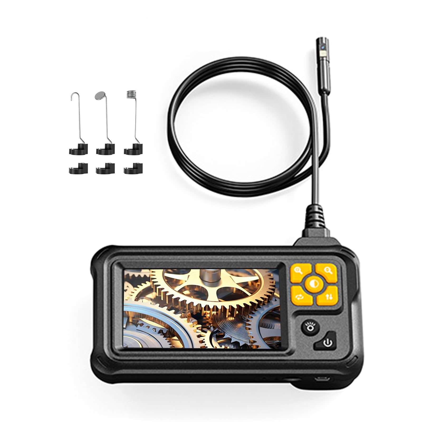 OAJABBGE Industrielle Endoskopinspektionskamera Doppellinsen Boorescope Scope Kamera Mit 4 3-Zoll Bildschirm 8 LEDs Typ C Wiederaufladbar OAJABBGE Industrielle Endoskopinspektionskamera Doppellinsen Boorescope Scope Kamera Mit 4 3-Zoll Bildschirm 8 LEDs Typ C Wiederaufladbar von OAJABBGE