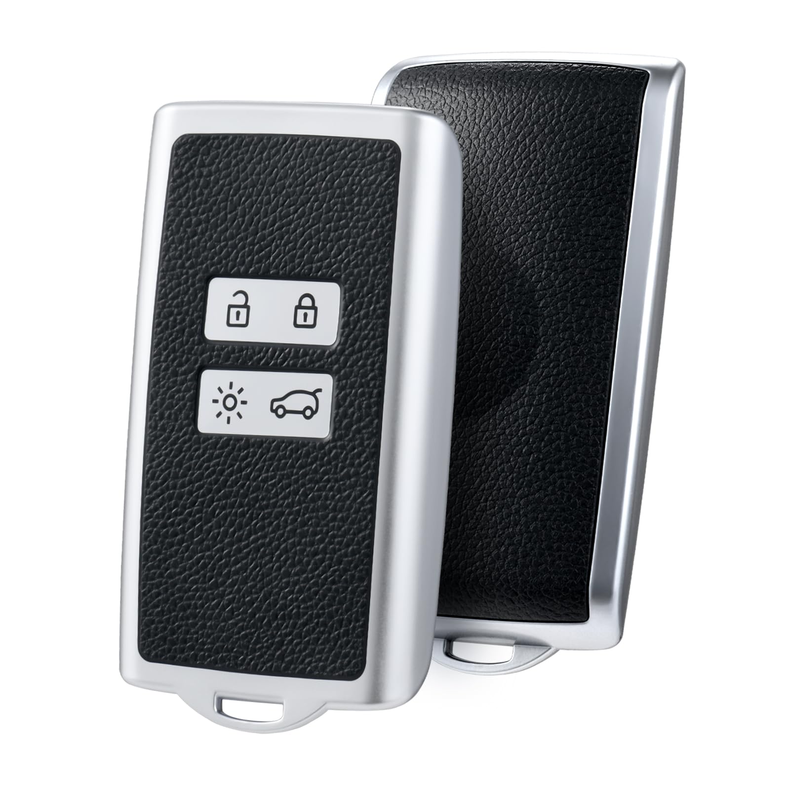OATSBASF Autoschlüssel Hülle für Renault, 4-Tasten Schlüsselhülle Cover für Renault Clio Espace 5 Master Bus Talisman Megane USW Fluence Duster Megane Kadjar Coque Captur Zoe Koleos Scenic (PW-Silber) OATSBASF Autoschlüssel Hülle für Renault, 4-Tasten Schlüsselhülle Cover für Renault Clio Espace 5 Master Bus Talisman Megane USW Fluence Duster Megane Kadjar Coque Captur Zoe Koleos Scenic (PW-Silber) von OATSBASF