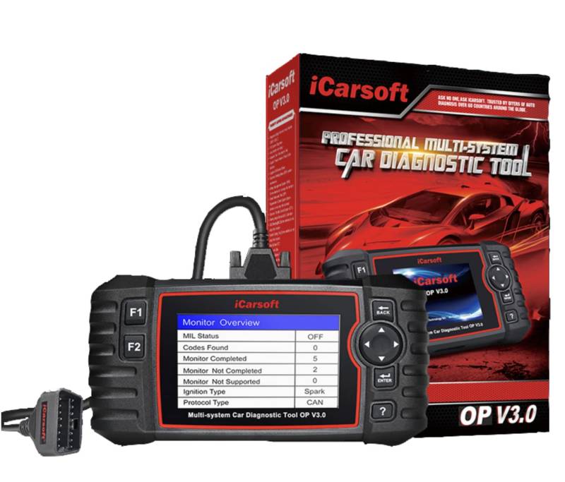 iCarsoft OP V3.0 – Koffer für Diagnose Auto Pro, kompatibel mit Opel und Vauxhall – Professionelles Diagnosewerkzeug von OBD