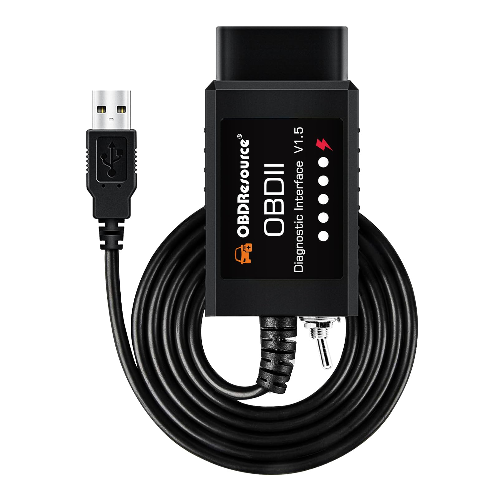 FORScan OBD2-Adapter ELMconfig OBDII USB-Scanner-Diagnosetool mit MS-CAN HS-CAN-Schalter für die Diagnose von PKW- und Light-Truck-Codelesern für Ford F150 F250 nur unter Windows von OBDResource