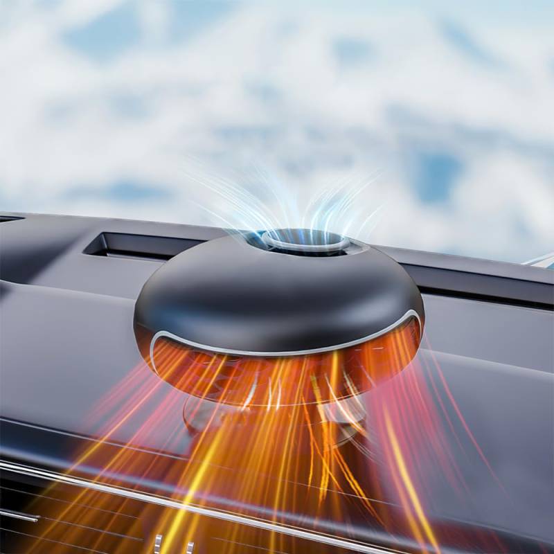 OBEST Auto Heizlüfter 12V,Tragbar Heizung,Windschutzscheiben Defroster Demister,Luftreiniger und Kühlventilator,heizung mit zigarettenanzünder,Wird auf dem Armaturenbrett/Windschutzscheibe installiert von OBEST