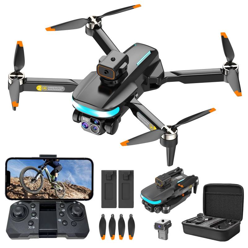 OBEST Mini Drohne Mit 4K Kamera,RC Faltbare WIFI Drohne,360° Hindernisvermeidung,Automatische Rückkehr,RC Quadcopter,Kopfloser Modus,2 Batterien,Kinder,Erwachsene,Spielzeug und Geschenke von OBEST