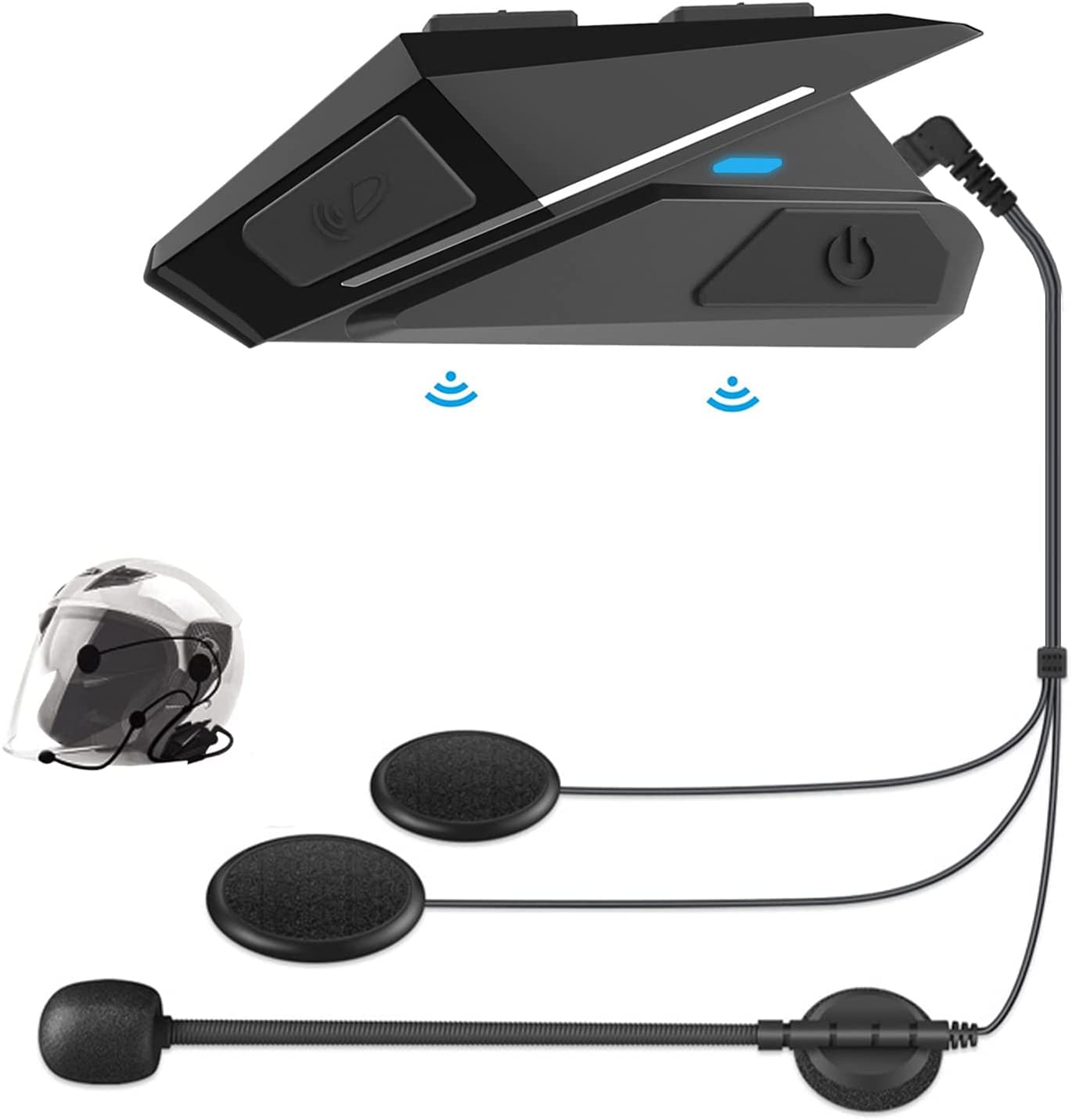 OBEST Motorrad Helm Headset, Bluetooth 5.0 Kopfhörer Helm für Motorradhelm, Kabellose Freisprecheinrichtung, Musik Lautsprecher, Mikrofon Anti Interferenz Kopfhörer OBEST Motorrad Helm Headset, Bluetooth 5.0 Kopfhörer Helm für Motorradhelm, Kabellose Freisprecheinrichtung, Musik Lautsprecher, Mikrofon Anti Interferenz Kopfhörer von OBEST