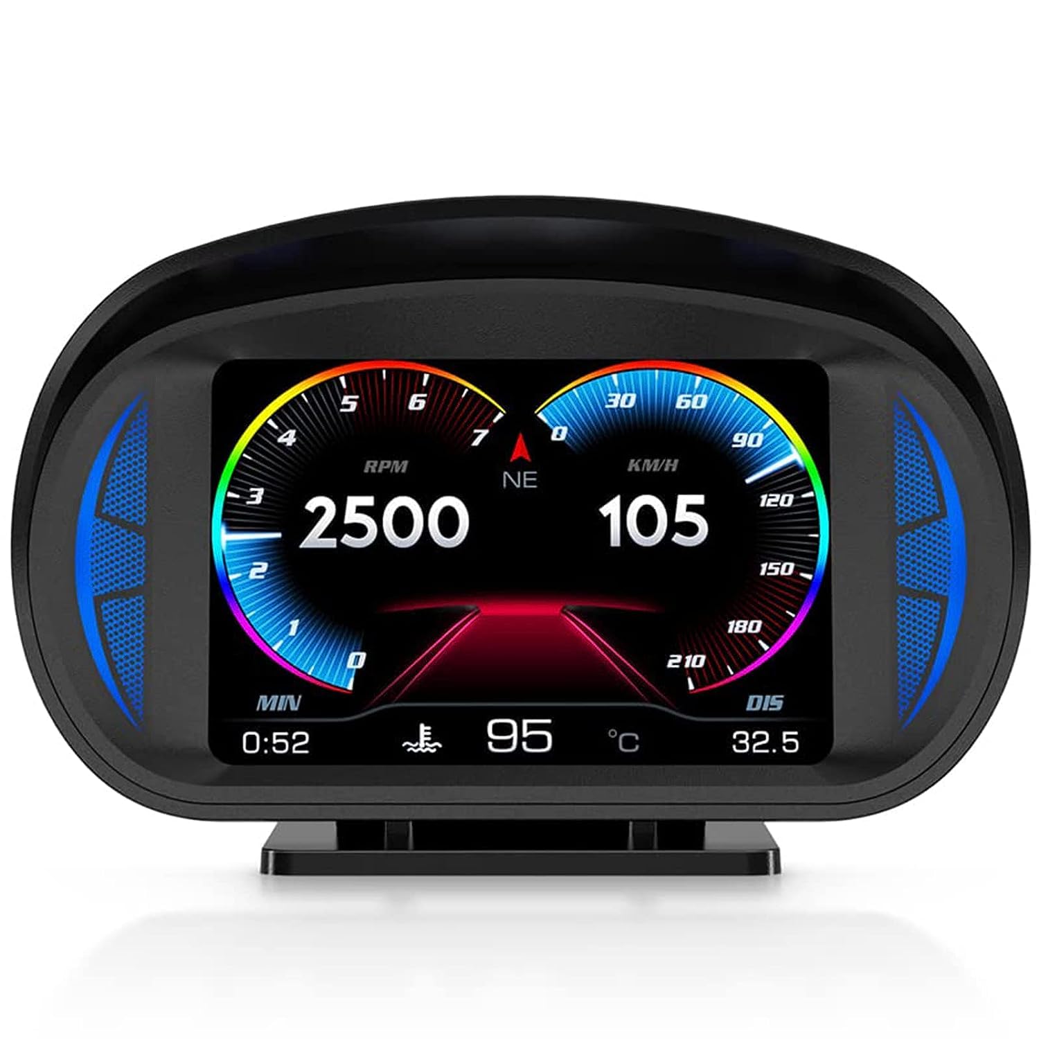 OBEST OBD GPS Smart Instrument, Auto Head up Display, Tachometer Auto, Anzeige von Geschwindigkeit und Richtung, In-car Kompass, Kilometerzähler, Arbeit für alle Autos von OBEST