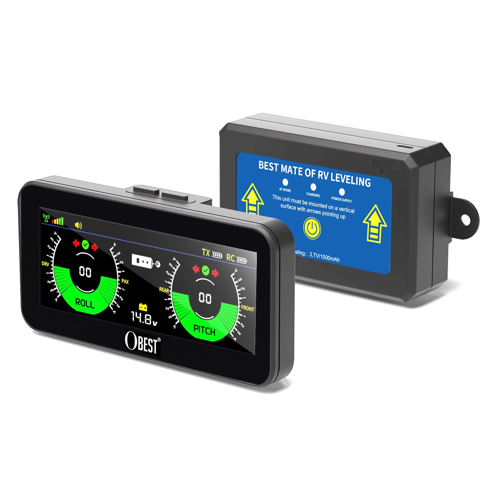 OBEST Smart RV Leveling System, Wohnmobil Nivellierer, Wasserwaage Wohnmobil, Drahtlose Bluetooth-Verbindung, Wohnmobil Zubehör, Wohnwagen zubehör, Camper zubehör, Reiseanhänger und Caravan OBEST Smart RV Leveling System, Wohnmobil Nivellierer, Wasserwaage Wohnmobil, Drahtlose Bluetooth-Verbindung, Wohnmobil Zubehör, Wohnwagen zubehör, Camper zubehör, Reiseanhänger und Caravan von OBEST