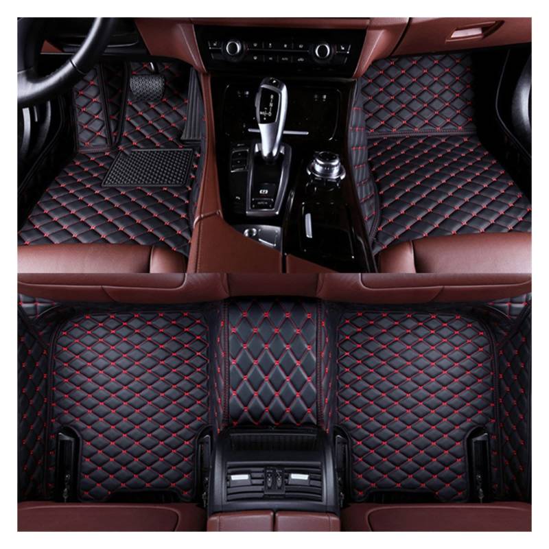 Für Mercedes GLA KLASSE W166 W167 GL GLB GLC GLE GLK GLS Auto Fußmatten Auto Sonderdesign Zubehör rutschfeste Fussmatten (Farbe : Schwarz Rot) von OBIOZZ