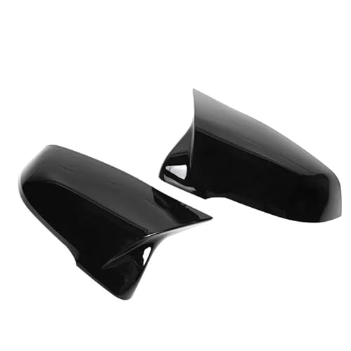 ABS+Kohlenstofffaser Rückspiegel | Kompatibel Mit BMW 1 2 Serie X1 Z4 G29 F40 F45 F46 F48 2016-2022 | Gehäuse Seitenspiegel Gehäuse Rückspiegel Abdeckung(Bright Black) von OBLIBQOE