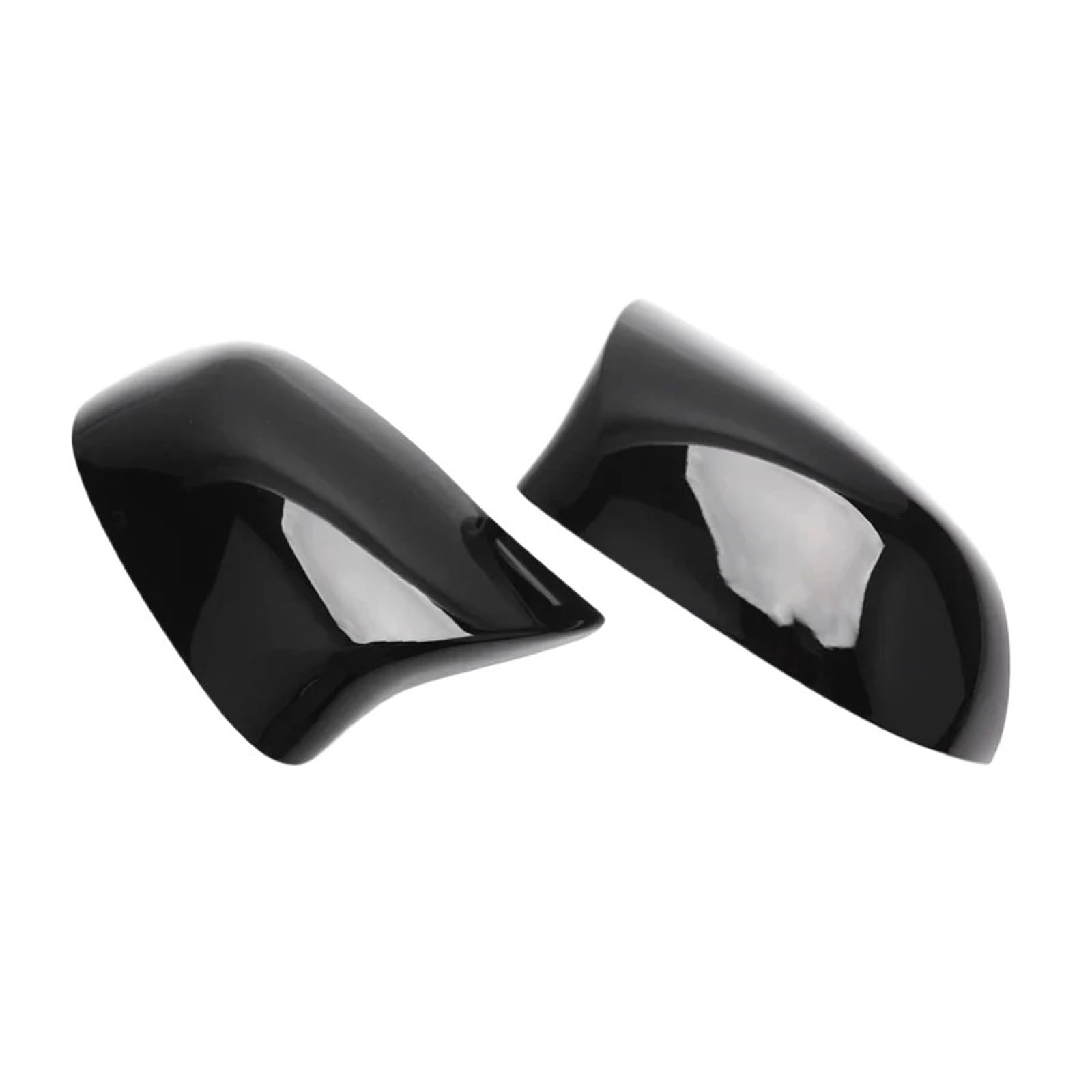 Auto-Rückspiegelkappe Aus Kohlefaser | Kompatibel Mit BMW X3 X4 X5 X6 F15 F16 F25 F26 2014-2019 | Autozubehör-Bodykit(ABS black Style) von OBLIBQOE
