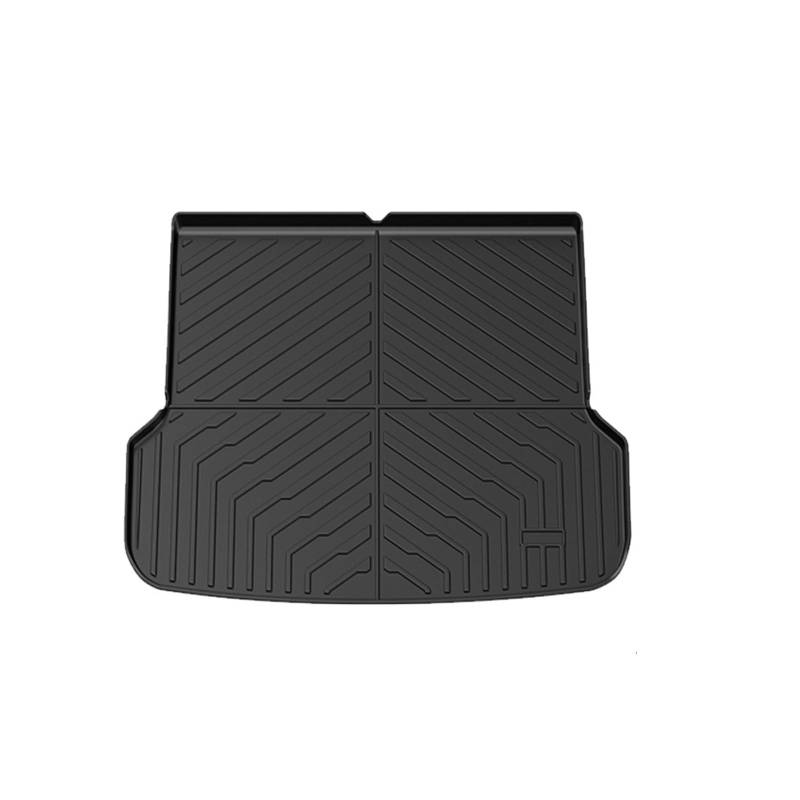 Auto-TPE-Fußmatten for Jedes Wetter, Linkslenker, Kompatibel Mit TZeeker 7X 2024 2025, wasserdichte Auto-Fußmatten, Sitzlehnenschutzmatte(Trunk mat) von OBLIBQOE