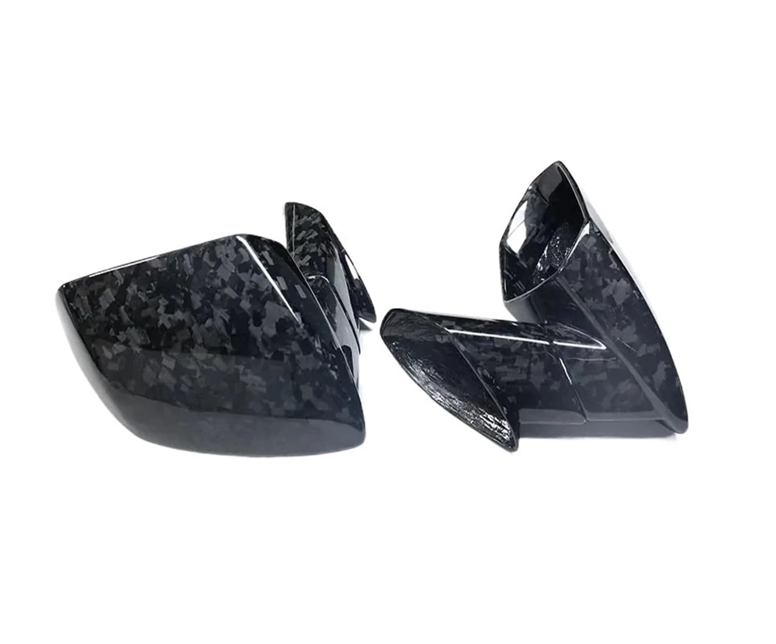 Rückspiegelgehäuseabdeckung Aus Trockener Kohlefaser | Kompatibel Mit Lamborghini Huracán EVO Gallardo LP580 LP610 LP550 570 610 | Muscheln Rückspiegelkappe(Forged Carbon) von OBLIBQOE