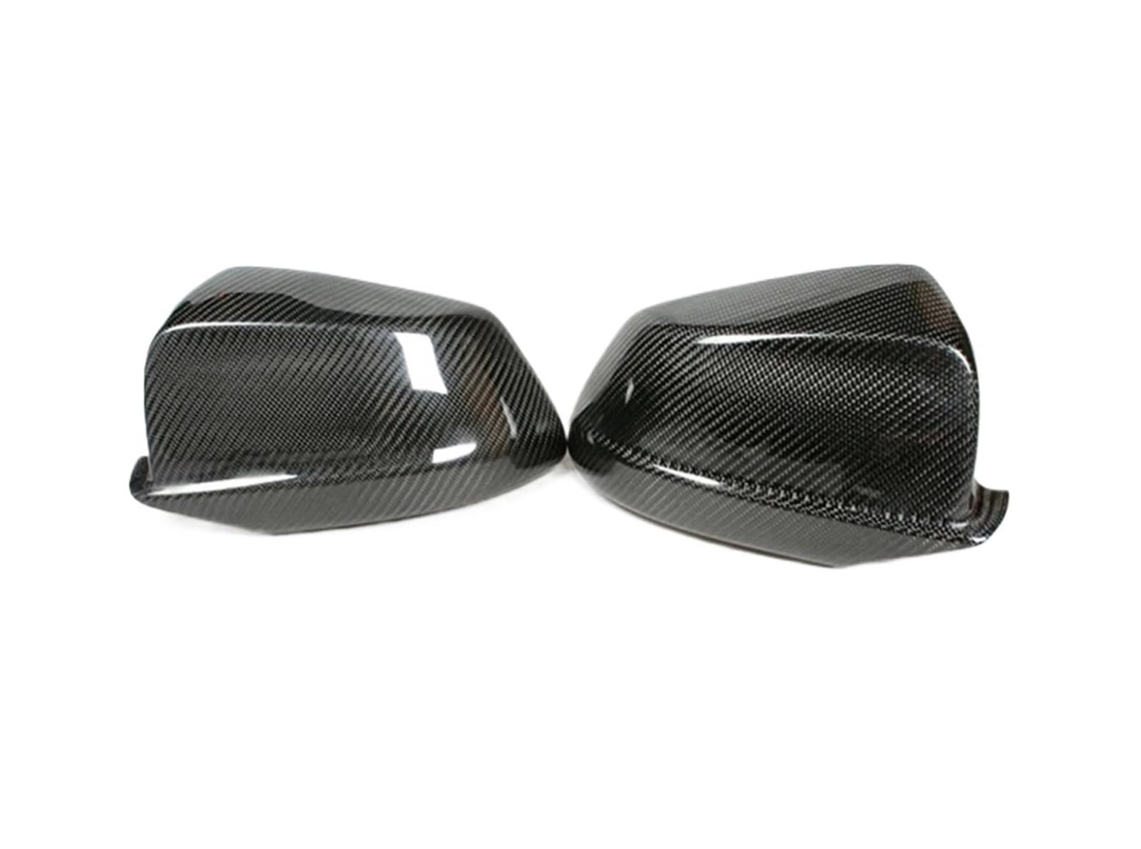 Seitenspiegel-Abdeckkappen Aus Echtem Carbon | Kompatibel Mit BMW 5 Serie F10 F11 F18 525 530 2009-2013 | Rückspiegelgehäuse-Abdeckung, Autozubehör(Carbon fiber appearance) von OBLIBQOE