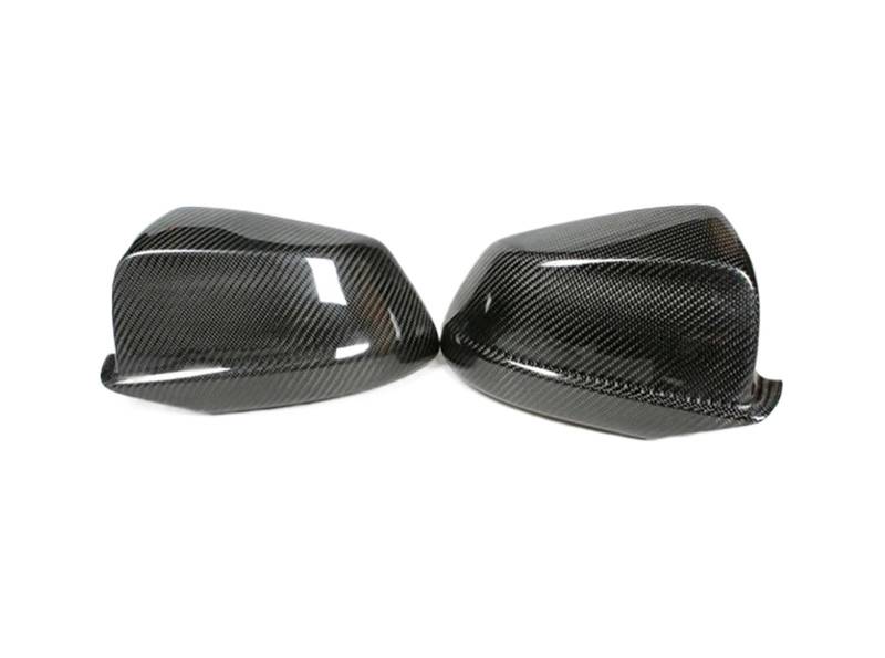 Seitenspiegel-Abdeckkappen Aus Echtem Carbon | Kompatibel Mit BMW 5 Serie F10 F11 F18 525 530 2009-2013 | Rückspiegelgehäuse-Abdeckung, Autozubehör(Carbon fiber appearance) von OBLIBQOE