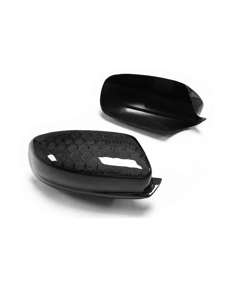 Seitentür-Rückspiegelabdeckung Aus Kohlefaser/Vollcarbon | Kompatibel Mit Dodge Charger 2011-2021 | Auto-Ersatz-Rückspiegelabdeckungen(Style B hexagon) von OBLIBQOE