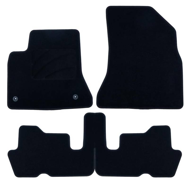 OCC DESIGN - Fußmatten, maßgefertigte Teppiche, kompatibel mit Citroen C4 Picasso (2006-2013), hochwertiger Teppich, Velours/Polypropylen, Original Anker, rutschfester Rücken, Fersenkappe, 4 Stück von OCC DESIGN