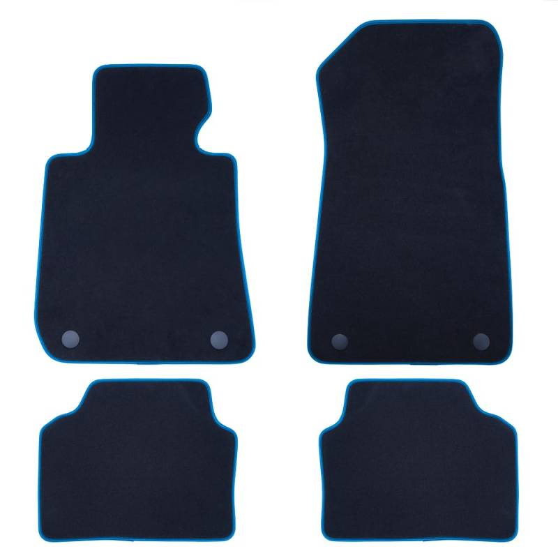 OCC DESIGN - Fußmatten, Teppiche nach Maß, kompatibel mit BMW E90 Serie 3 (2005-2019), hochwertiger Teppich, Velours/Polypropylen, Original Verankerung, rutschfester Rücken, Fersenkappe, 4 Stück von OCC DESIGN